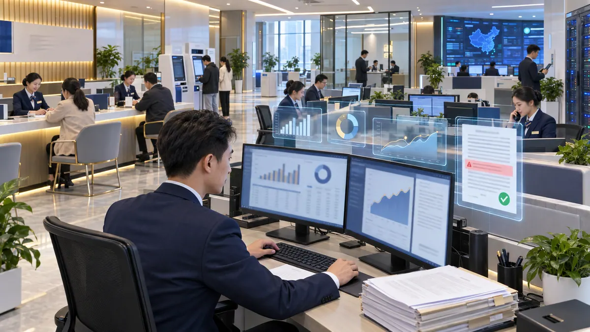 授信审批部 · 智能审贷助手(对公 / 小微:财务分析 / 审贷报告 / 审批建议) 示意