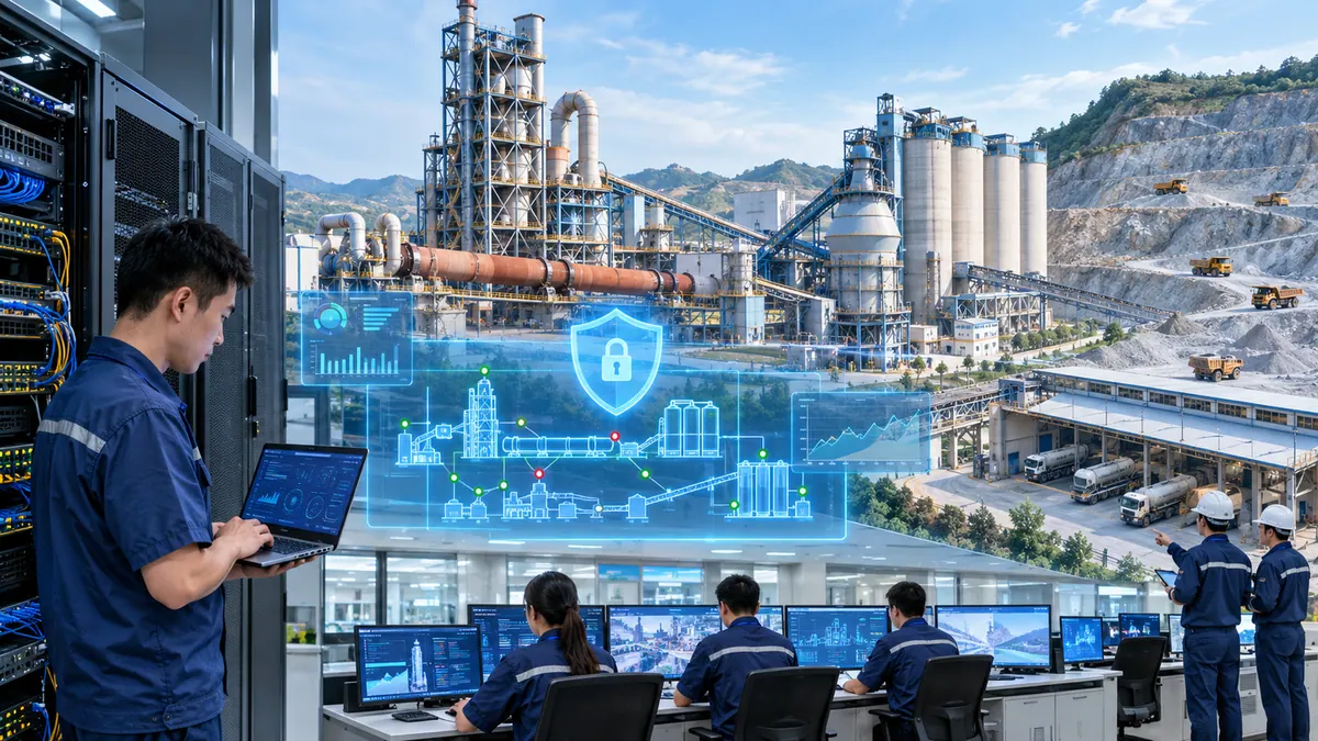 信息中心 · 工业控制网与数据安全(DCS 隔离 / 远程运维 / 等保) 示意