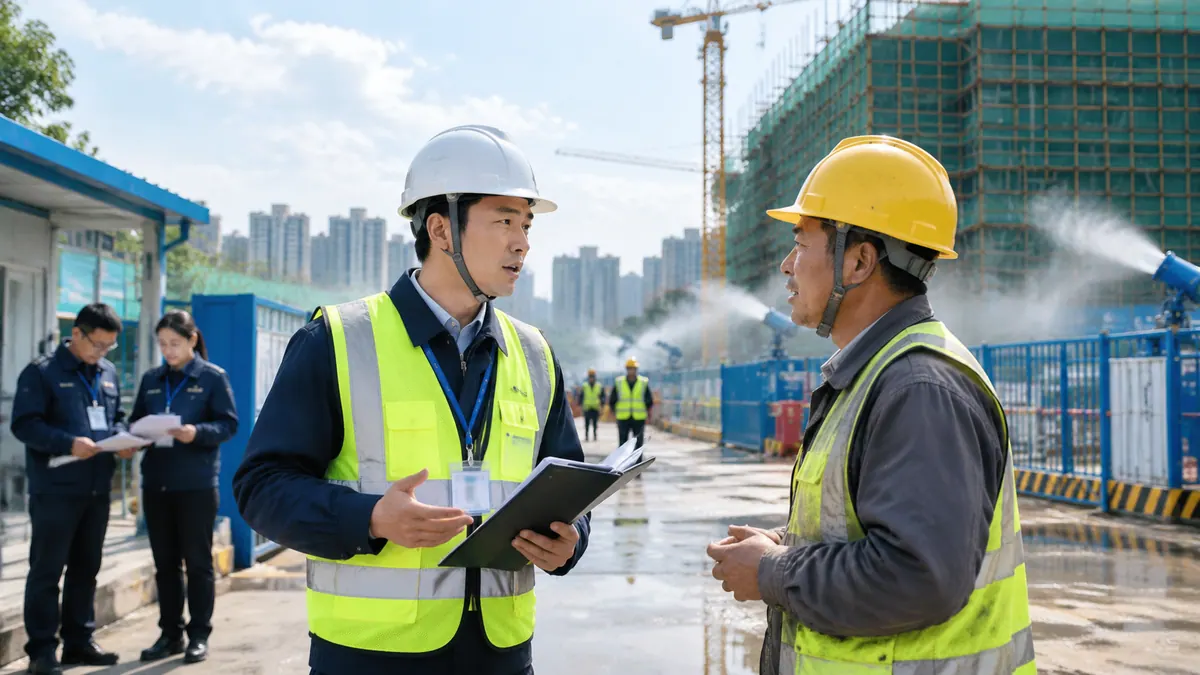 住建局 · 建筑工地安全与扬尘 AI 监管(安全帽 / 塔吊深基坑 / 裸土覆盖) 现场