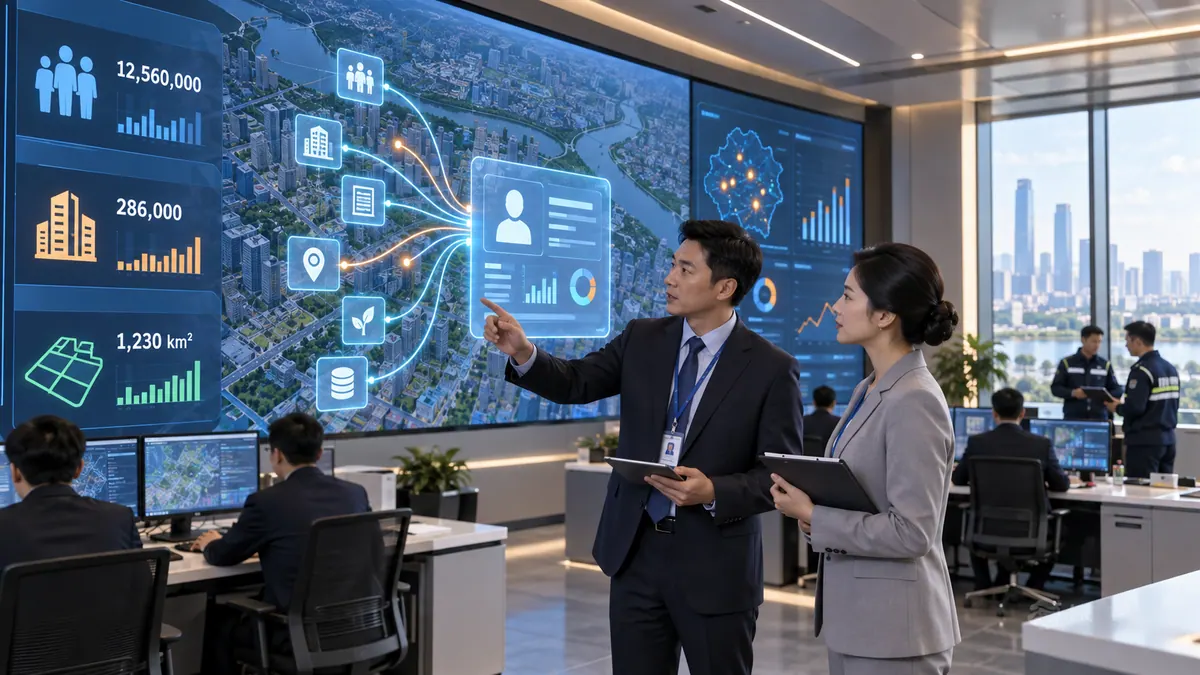 数据局 / 统计局 · 政务数据治理:一人一档、一企一档、一地一档 示意