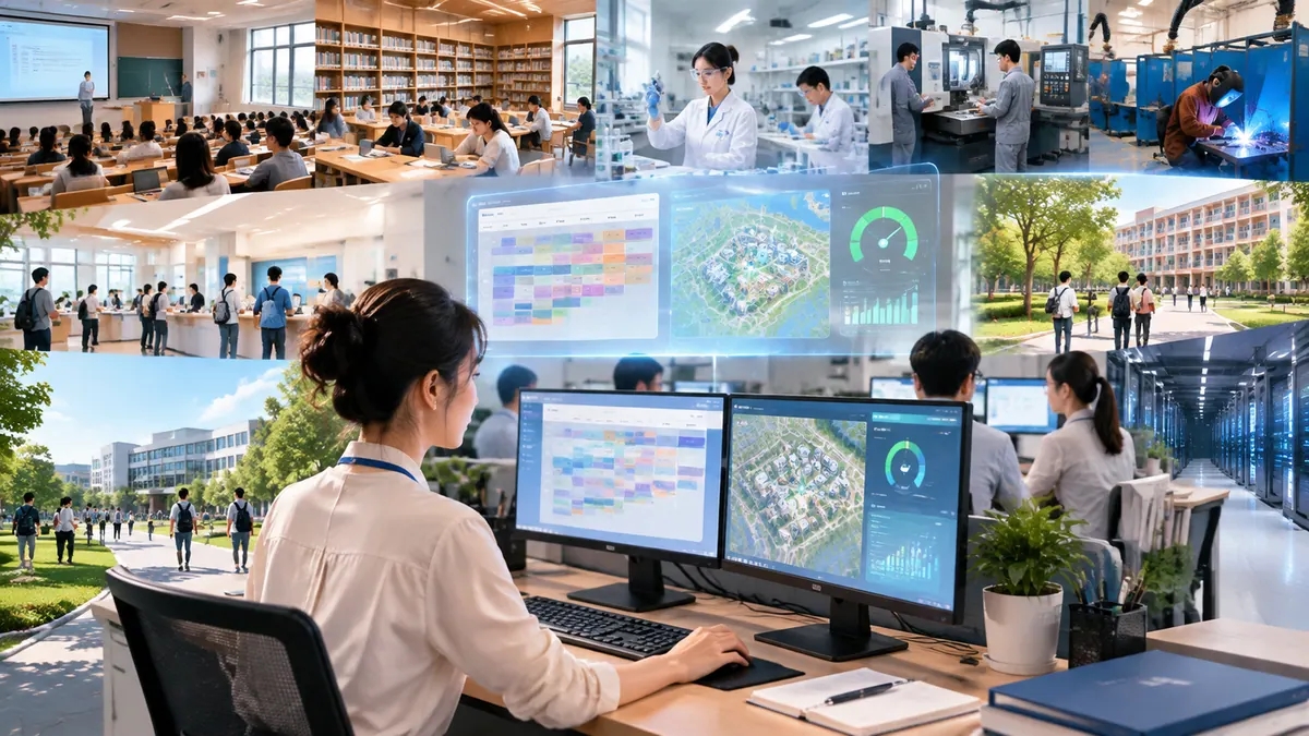 教务处 · 智能排课与教室资源优化（万人规模 / 多校区 / 教室利用率） 示意