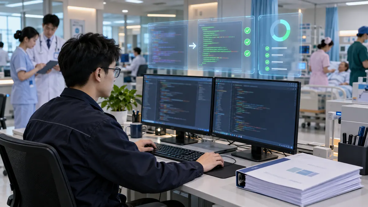 信息科 · 电子病历高级别评审与存量系统改造的 AI 编程助手 示意