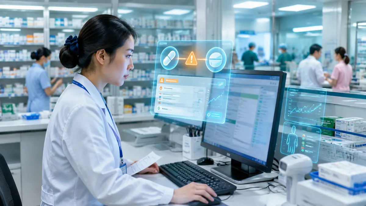 药学部 / 临床科室 · 临床知识库问答与合理用药事前审核 示意