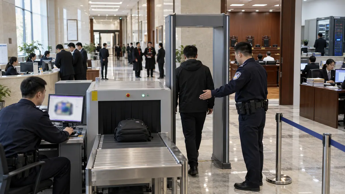 法警支队 / 办公室 · 审判区与羁押通道智能安防（滞留 / 冲突 / 违禁品 / 值守脱岗） 现场