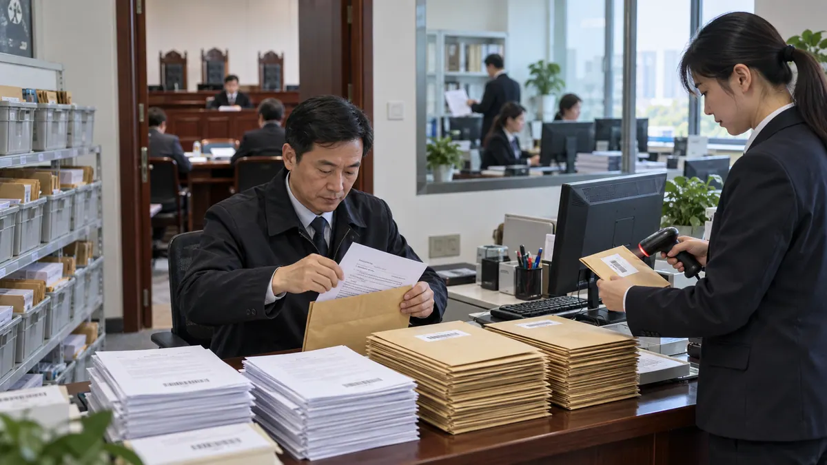执行局 · 执行通知、报告财产令等文书自动生成与电子送达智能选择 现场