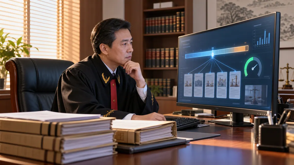 刑事审判庭 · 类案检索与量刑辅助（量刑规范化 / 偏离度提示 / 类案推送） 示意