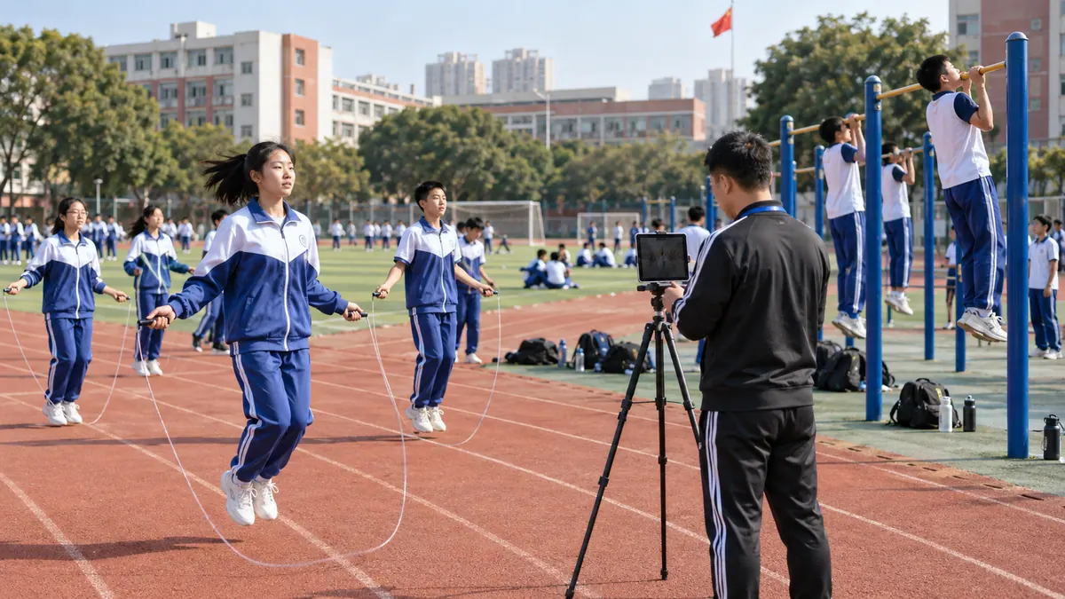 体育课与体质健康测试 AI 视觉计数评分 现场