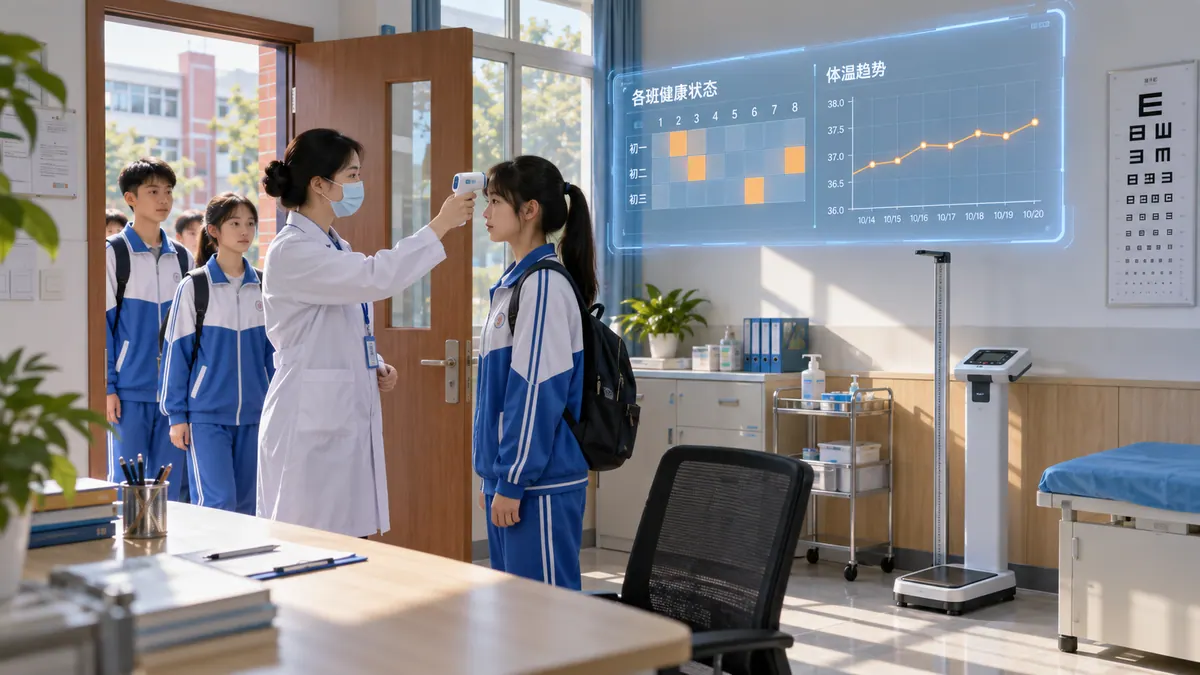 学生体质健康趋势与传染病聚集性预警 示意