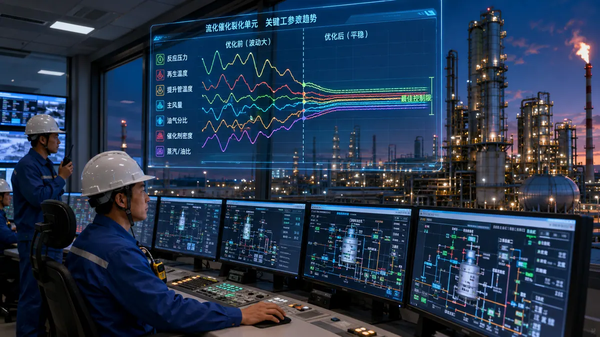 重点装置 AI 实时优化(RTO)与先进控制(APC)提升 示意