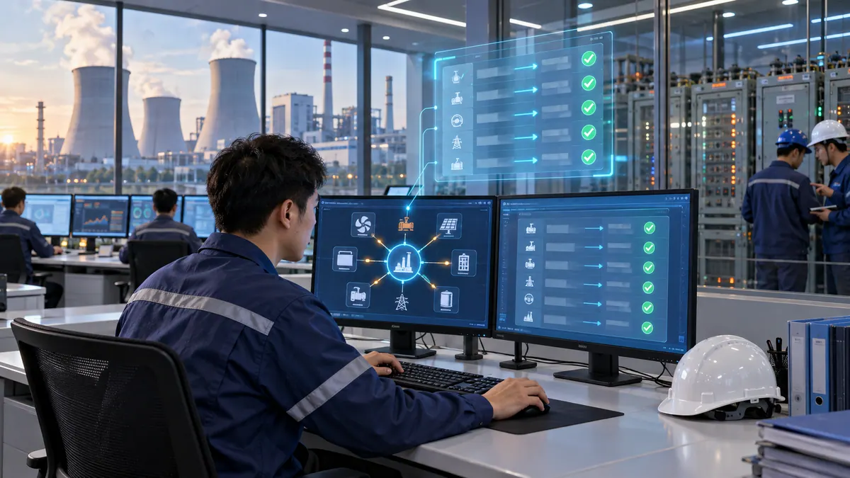 信息中心 · DCS / SIS / MIS / 场站 SCADA 数据接口自动适配与实时数据打通 示意
